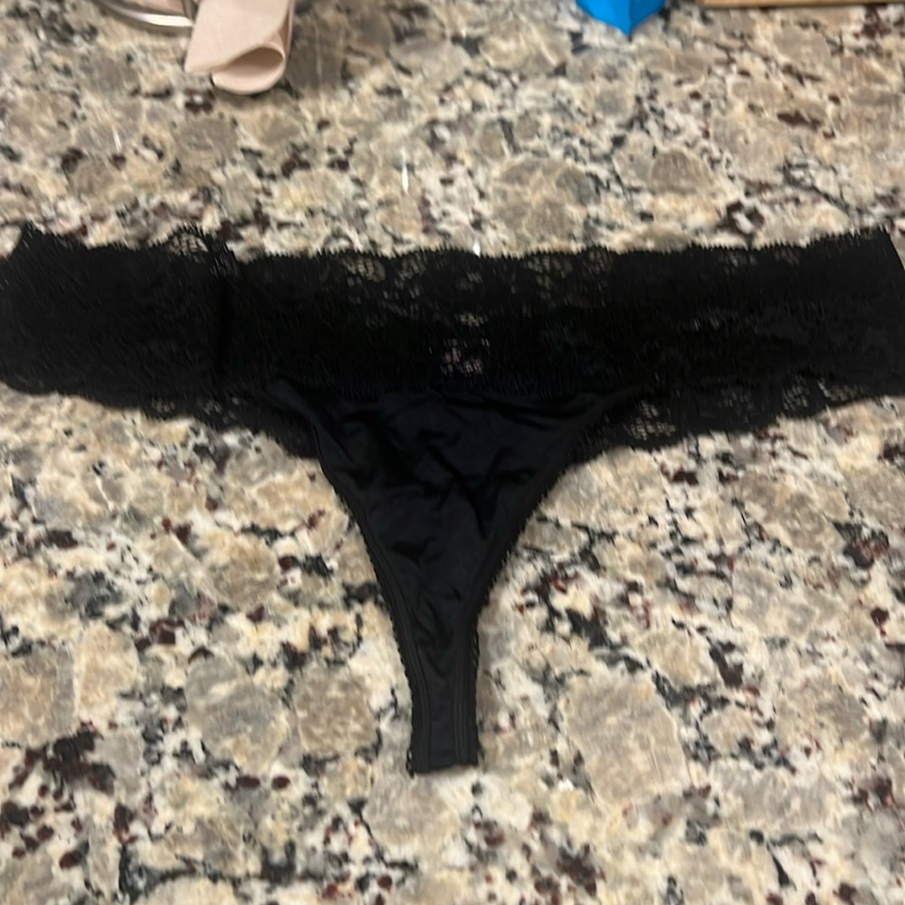 Victoria’s Secret black thong. New without tags.